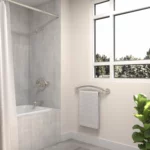 towel bar in a bathroom
