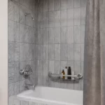 lifestyle image of the shampoo shelf